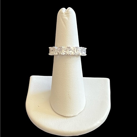 Designer PAJ Diamond Sextet 925 w/ White Gold-Tone Polish Ring Size 6 - Picture 1 of 7